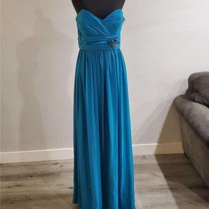 PEACOCK DRESS STRAPLESS